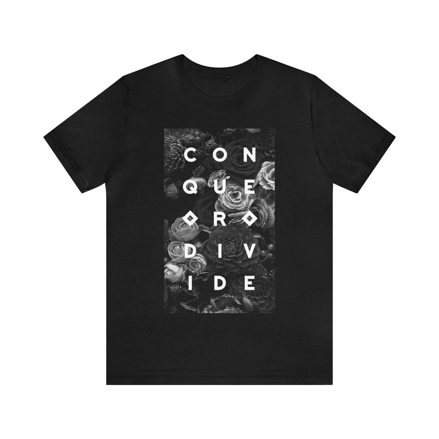 Conquer Divide Conquer Floral Tee