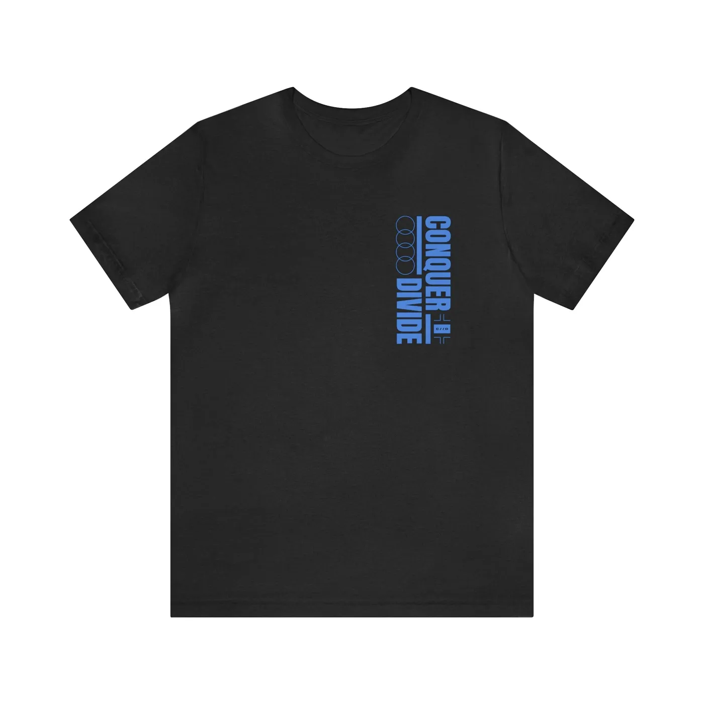 Conquer Divide Black & Blue T