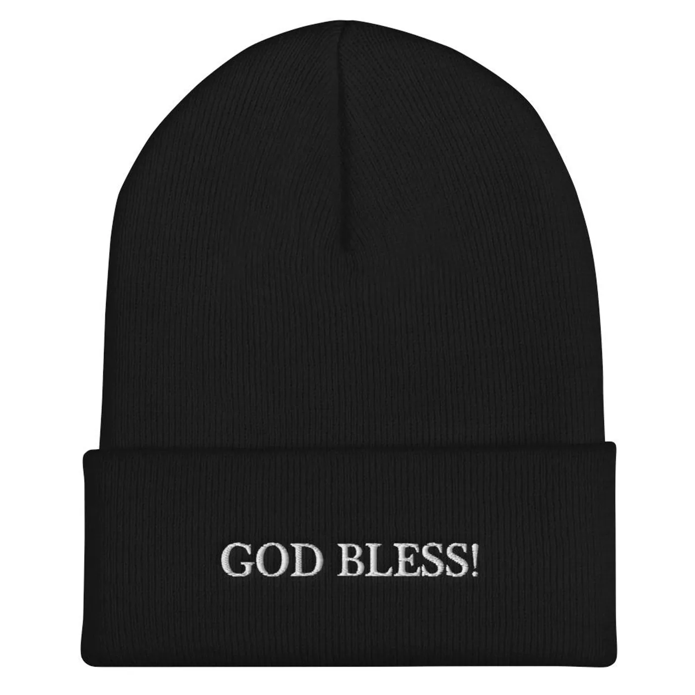 An0maly God Bless! Black Cuffed Beanie