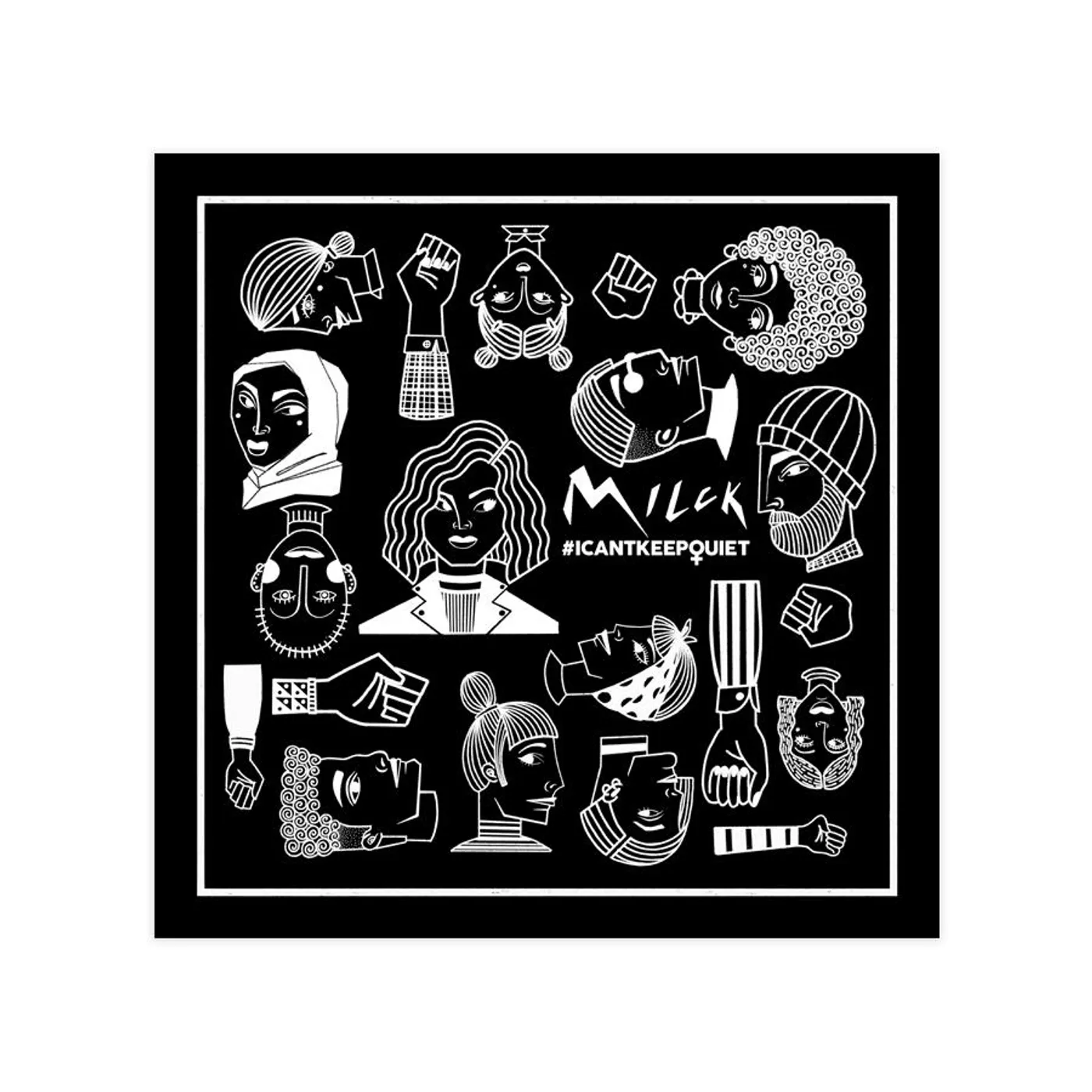 MILCK #ICANTKEEPQUIET Bandana (Black)