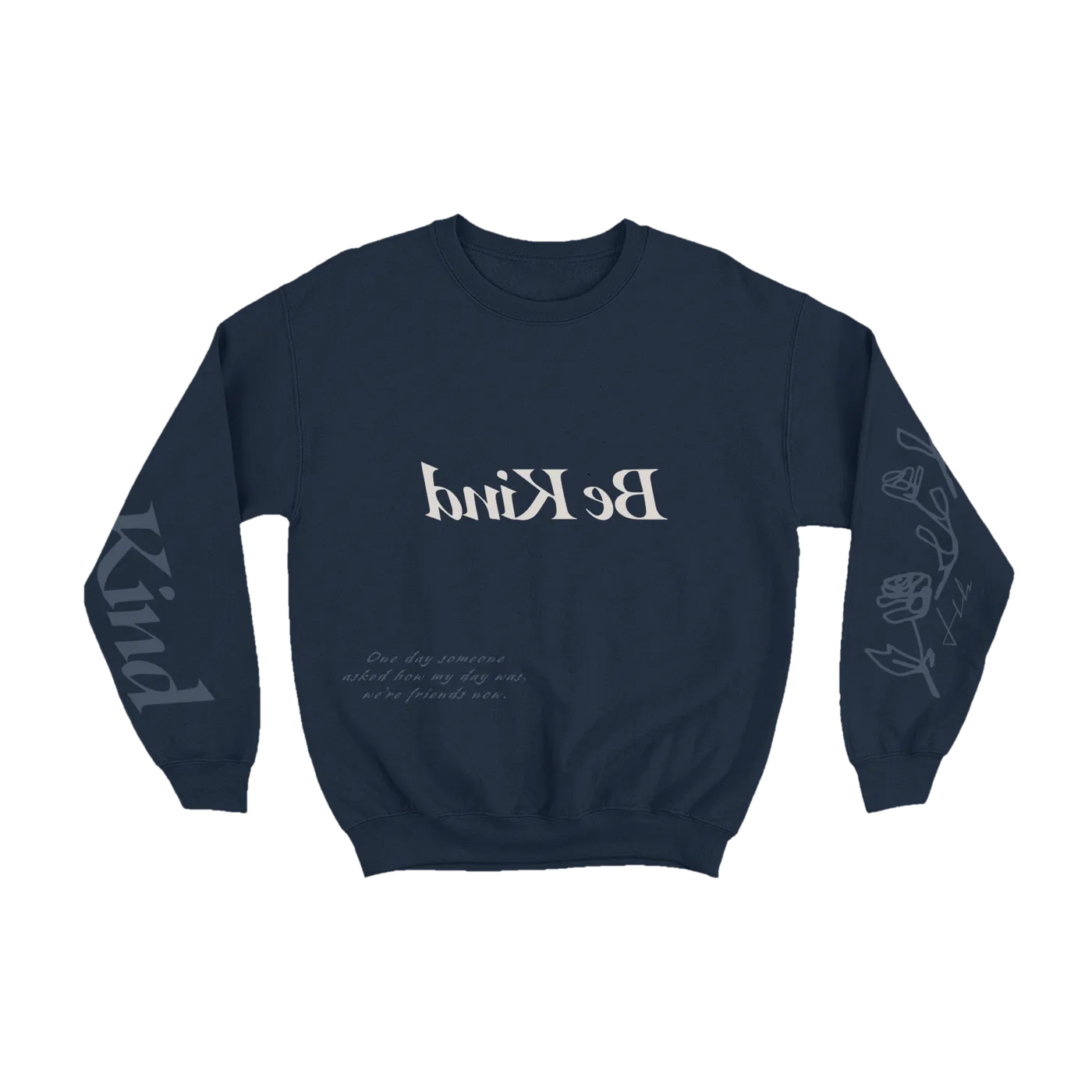 Harry Hudson BE KIND CREWNECK NAVY