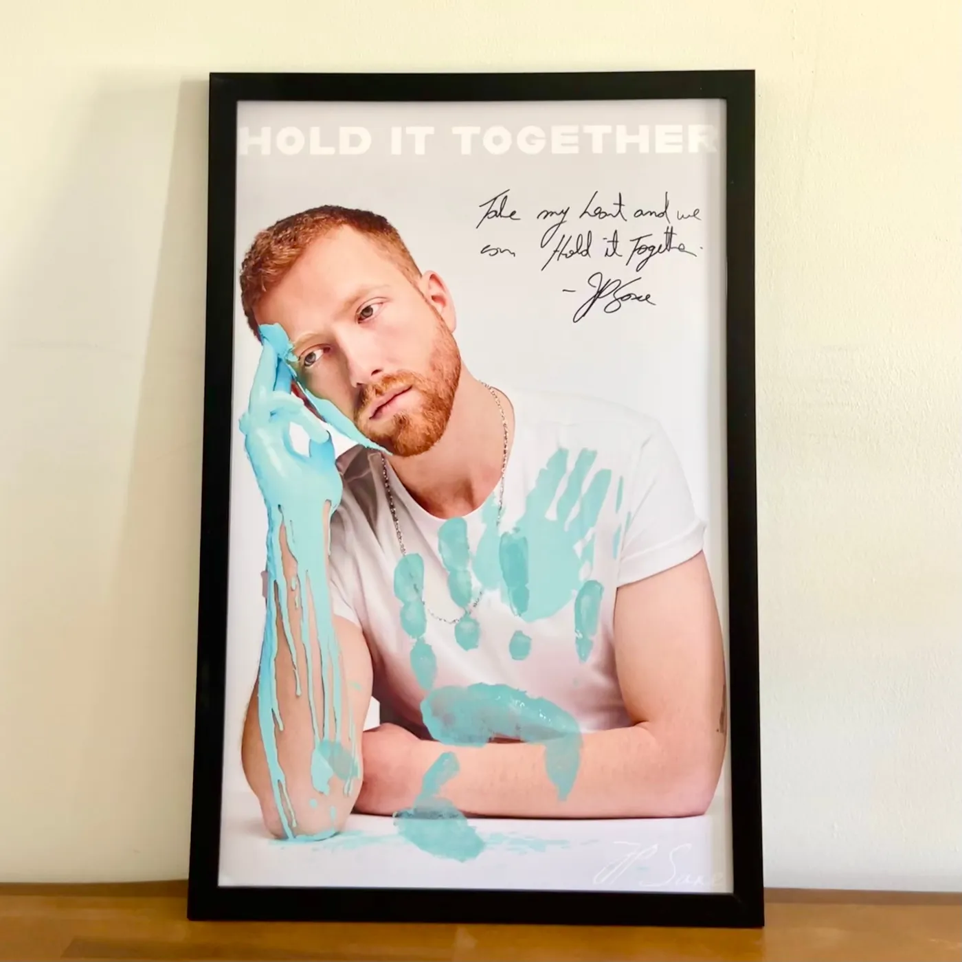 JP Saxe Signed & Stamped Hold It Together EP Poster (Framed)