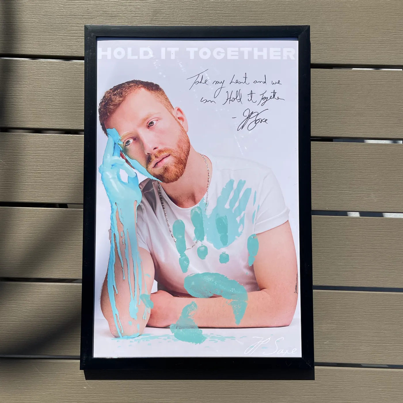 JP Saxe Signed & Stamped Hold It Together EP Poster (Framed)