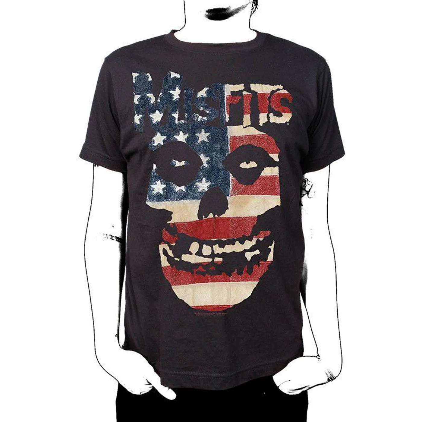 Misfits Skulls and Stripes T-Shirt