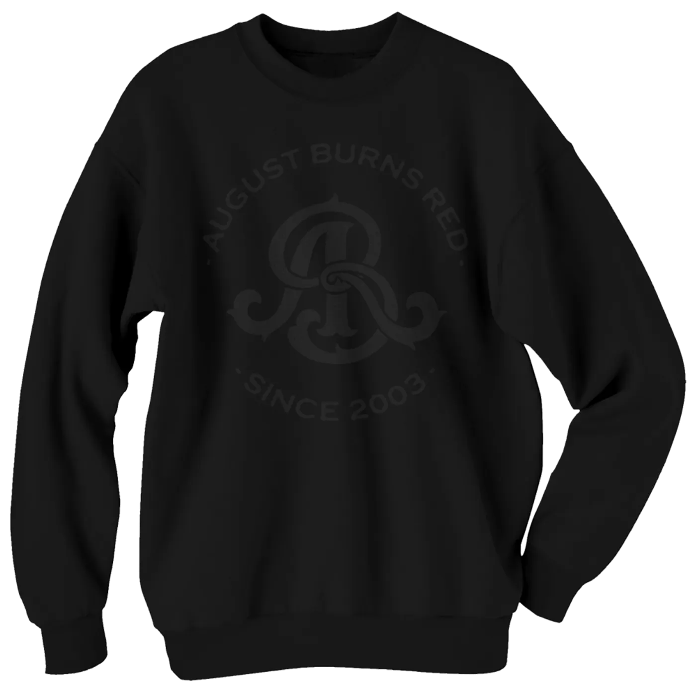 August Burns Red Black on Black Monogram Crewneck Sweatshirt