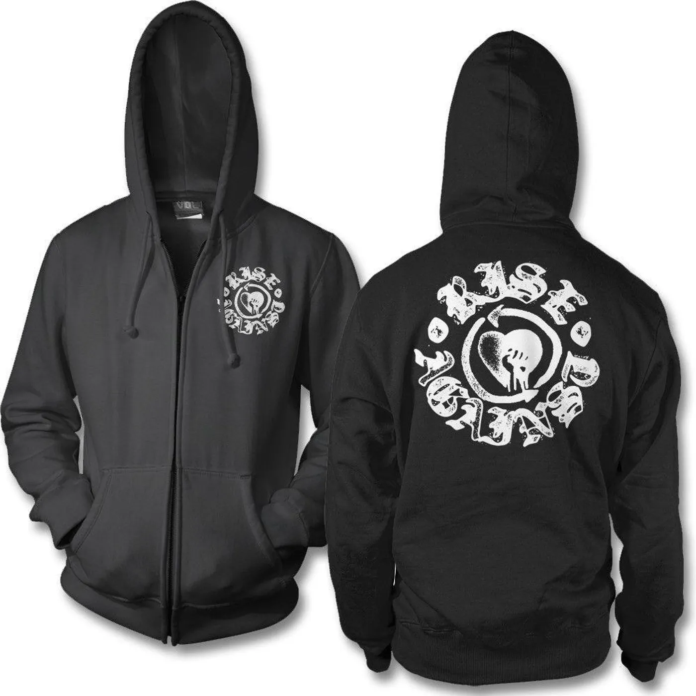 Rise Against Fist Stamp Zip Hoodie