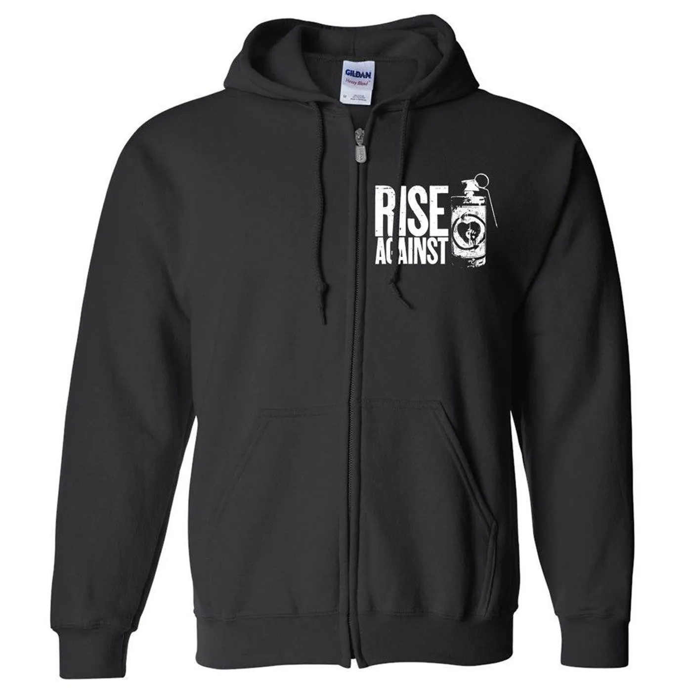 Rise Against Protest Black Zip Up Hoodie