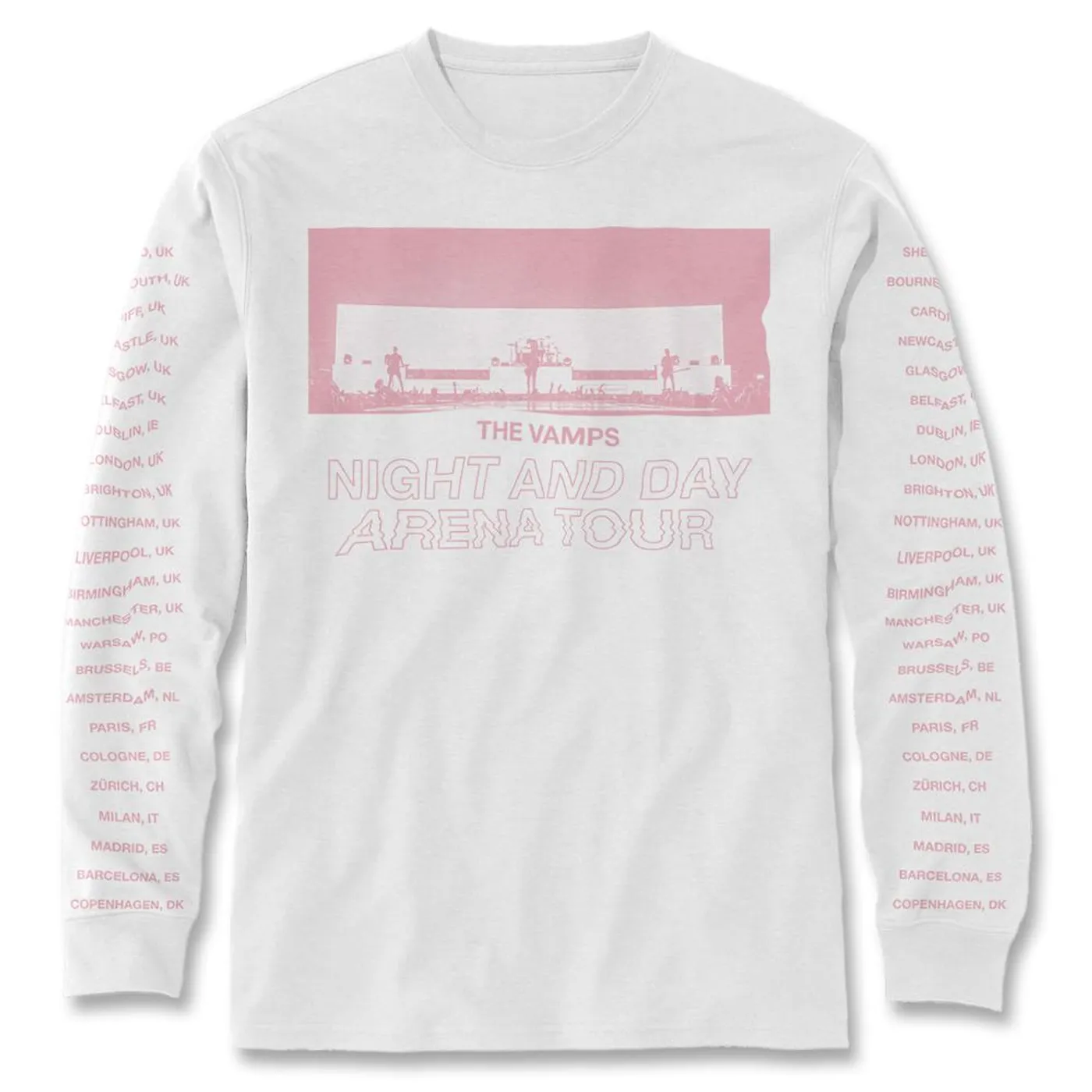 The Vamps Live Tour Long Sleeve Shirt (Pink Print)