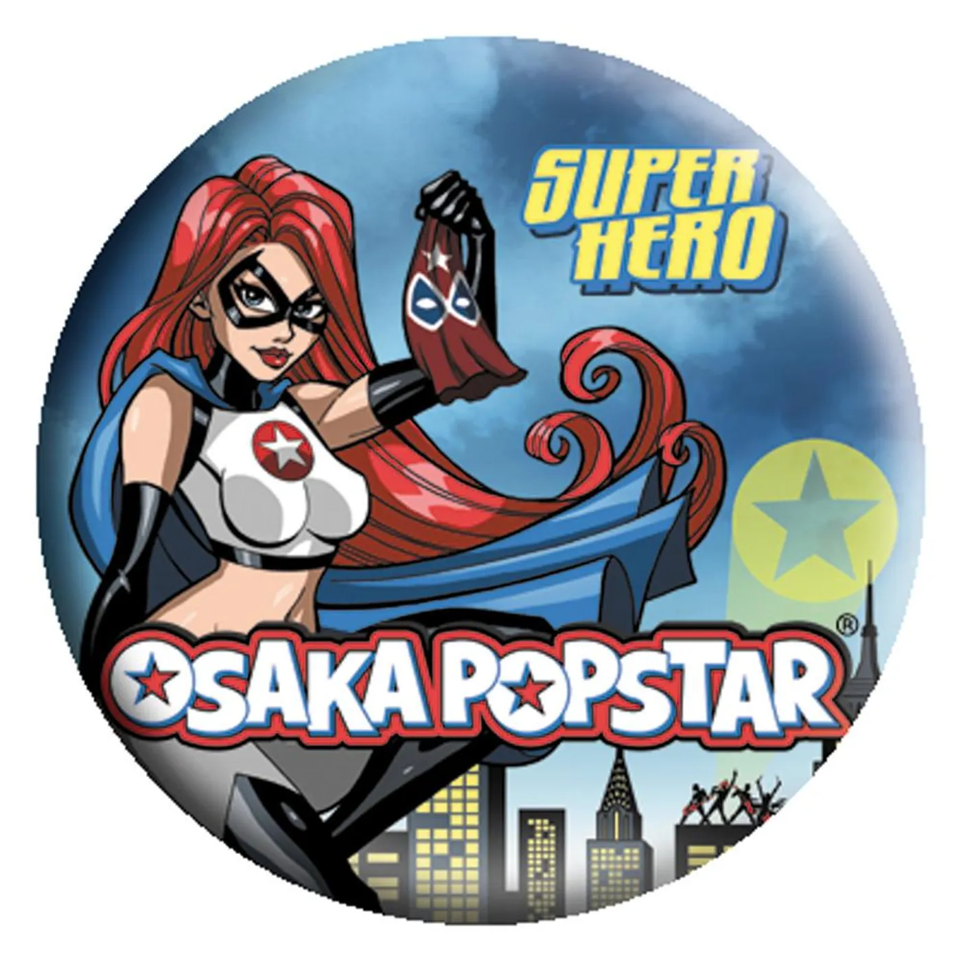 Osaka Popstar Super Hero Button