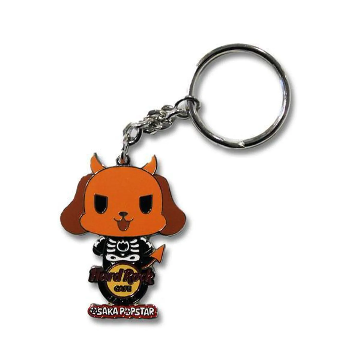 Osaka Popstar Skeleton Devil Dog Hard Rock Keychain