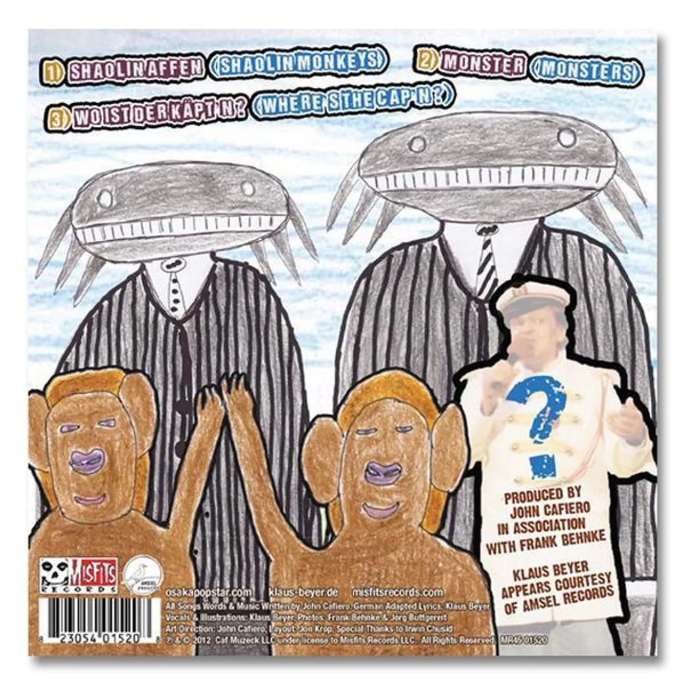 Klaus Beyer Covers Osaka Popstar: Die Shaolin Affen EP Vinyl 7-inch (3 Color Options)