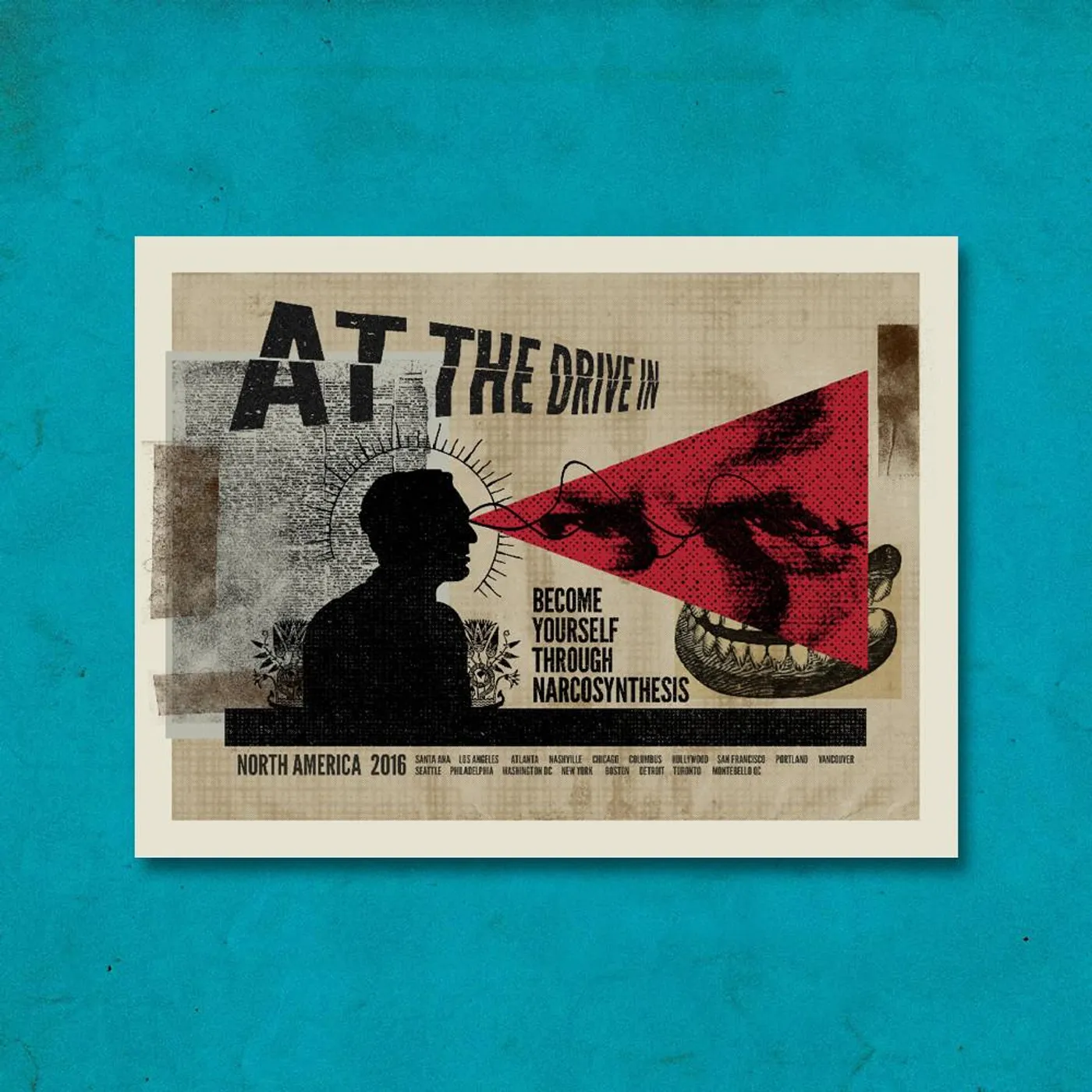 At the Drive-In Narco Screen Printed Tour Poster