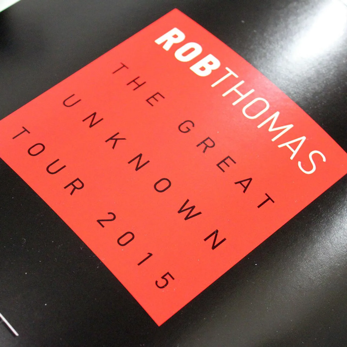 Rob Thomas The Great Unknown Tour Program
