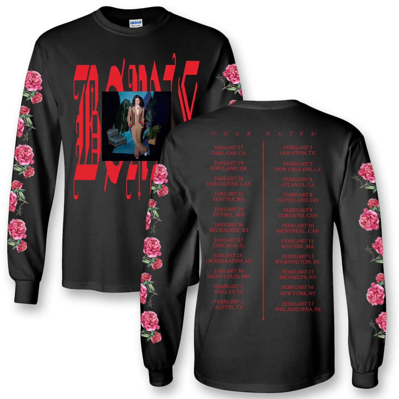 BØRNS Blue Madonna Tour Long Sleeve T-Shirt