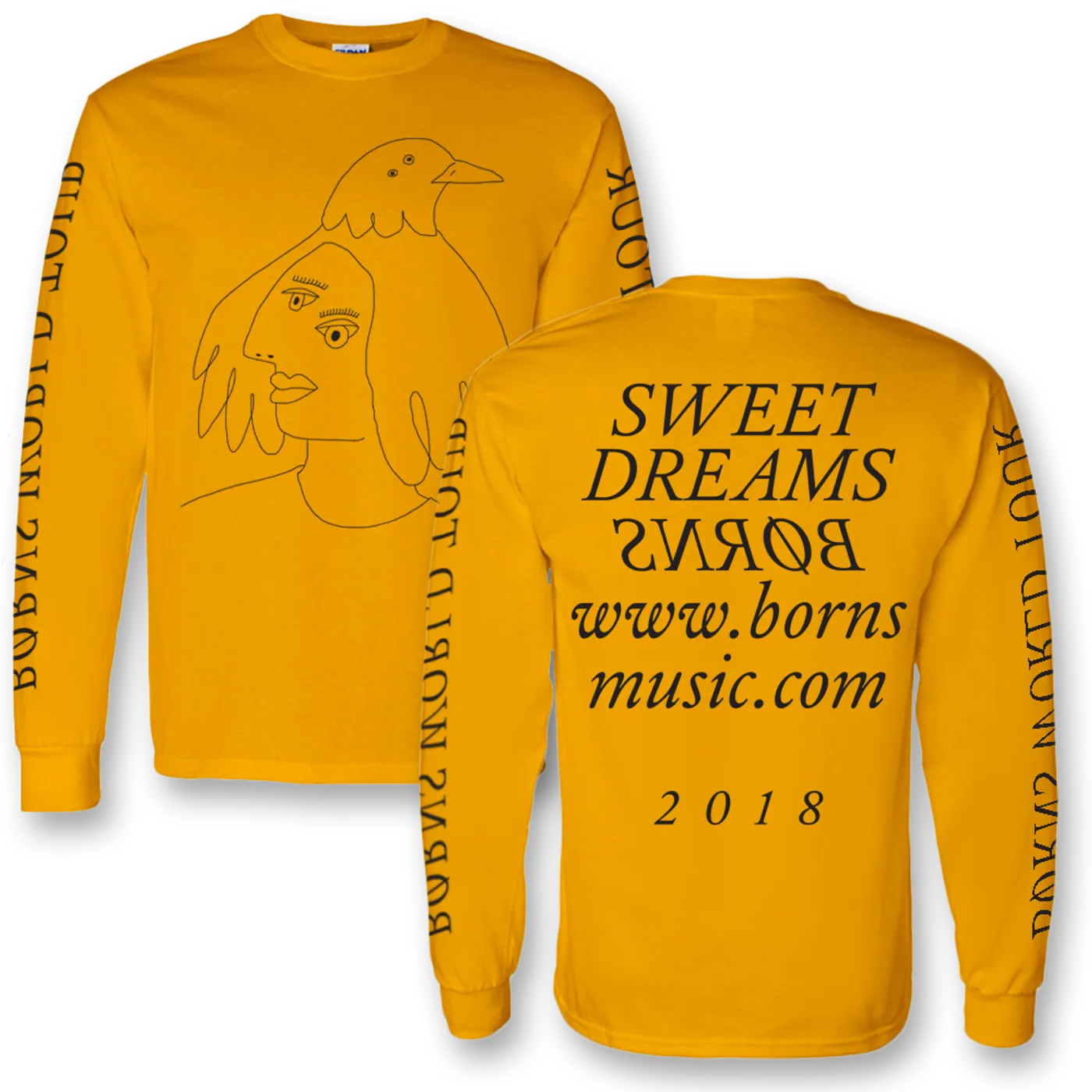 BØRNS Abstract Crow Long Sleeve T-Shirt