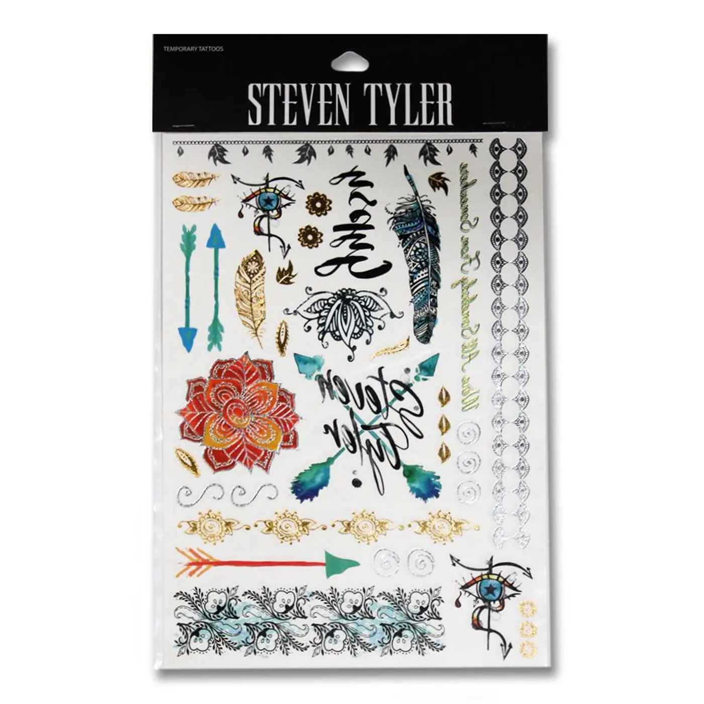 Steven Tyler Temp Tattoo Set