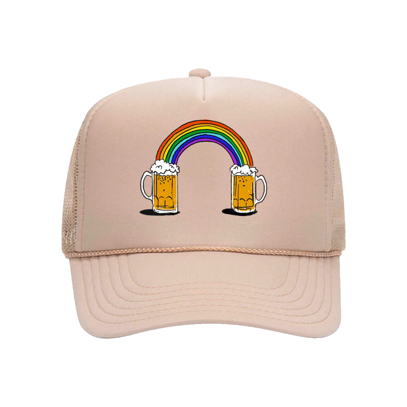 The White Buffalo Rainbeers Khaki Trucker Hat