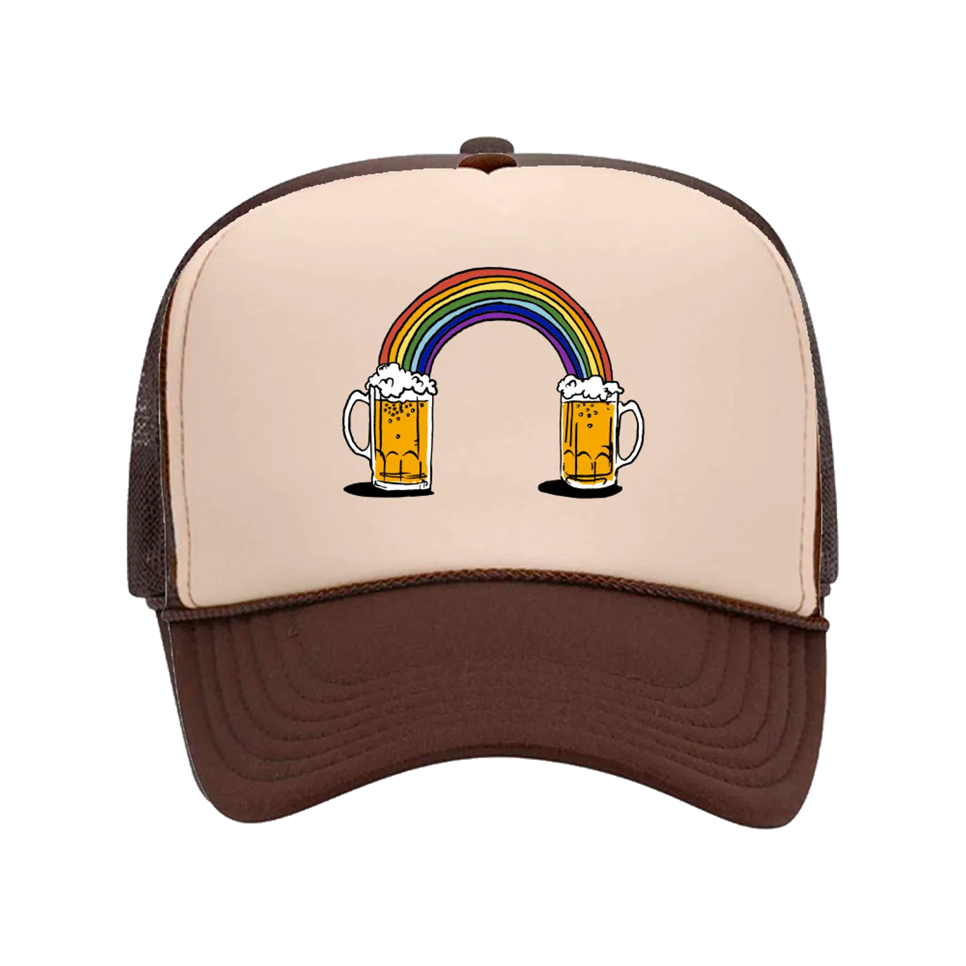 The White Buffalo Rainbeers Brown/Tan Trucker Hat