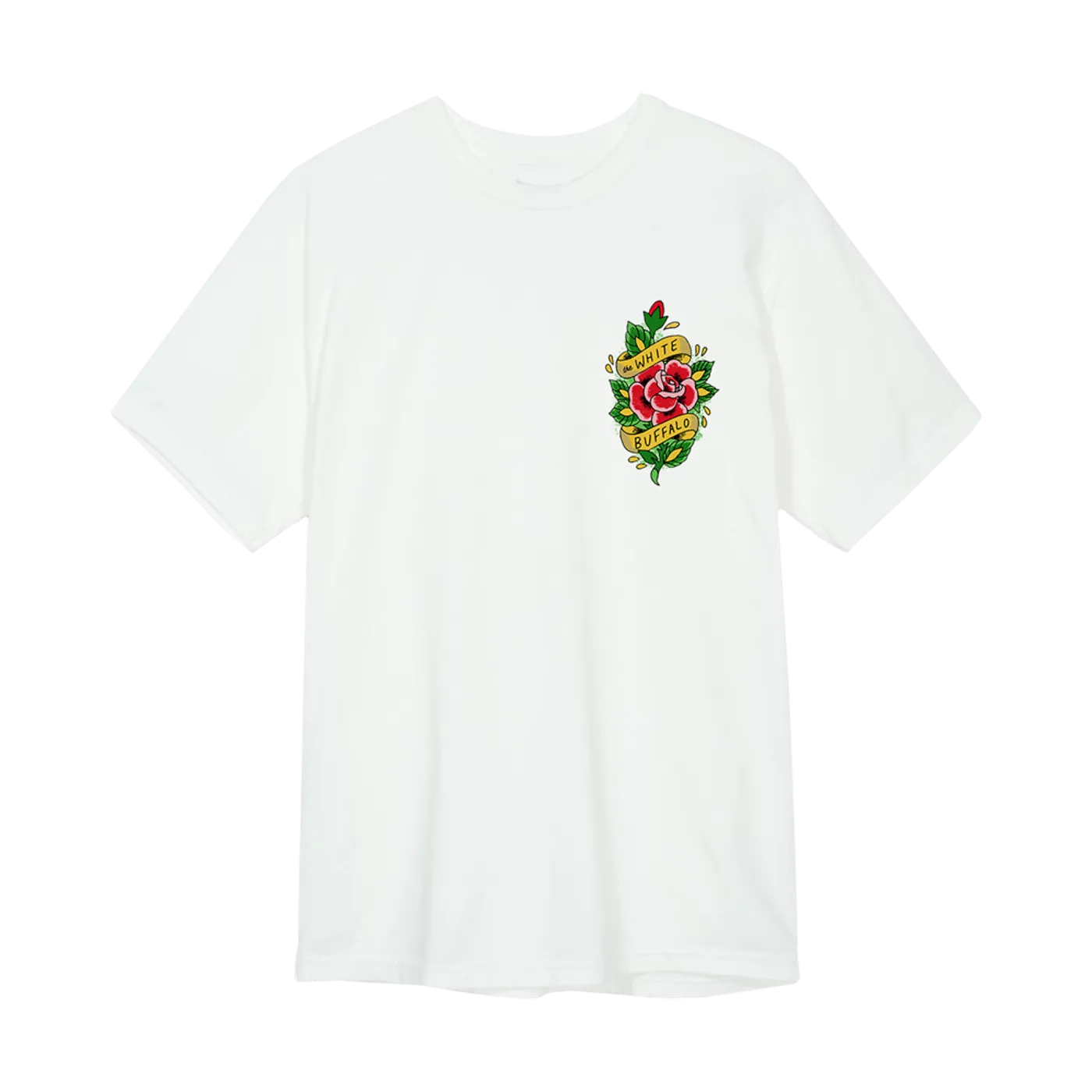 The White Buffalo Rose Tattoo White T-Shirt