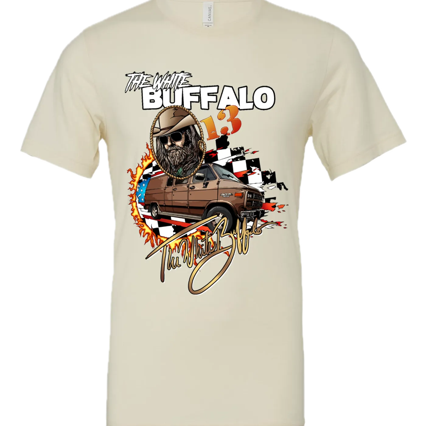 The White Buffalo Nascar Natural Tee