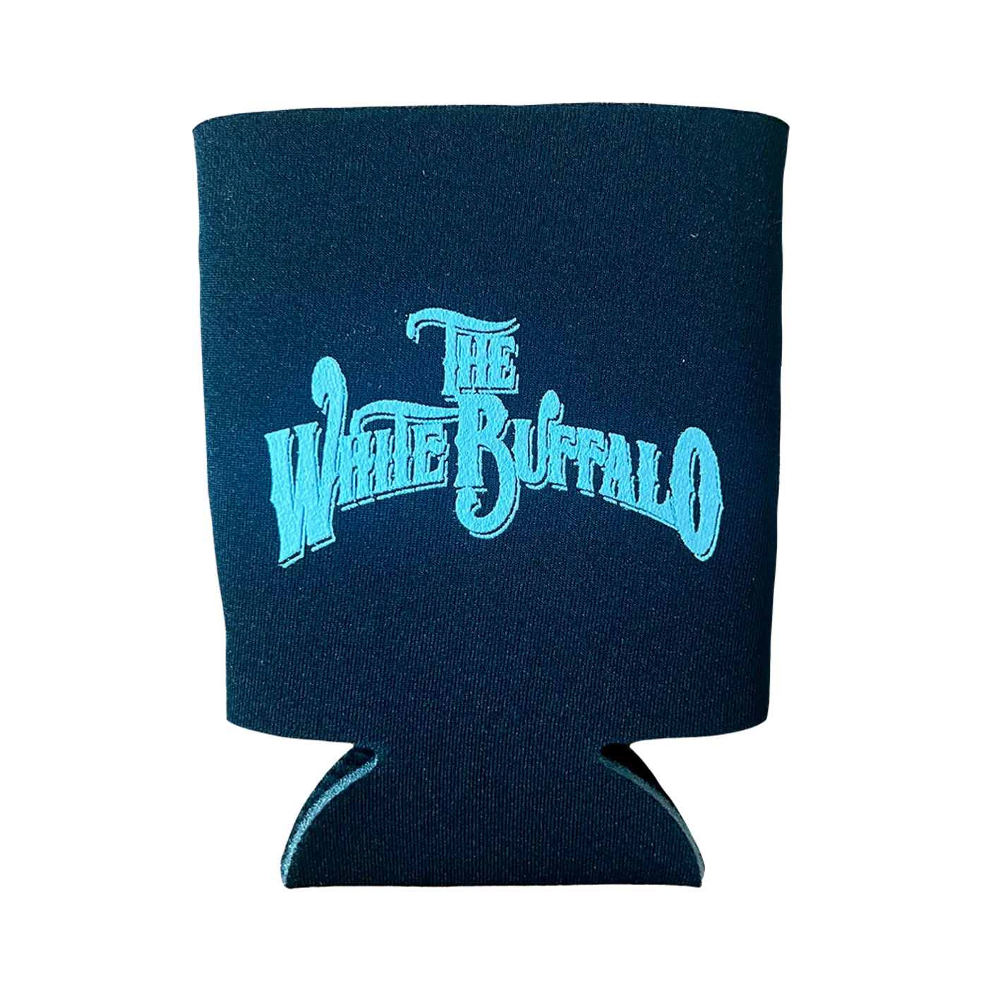 The White Buffalo Logo Black Can Cooler