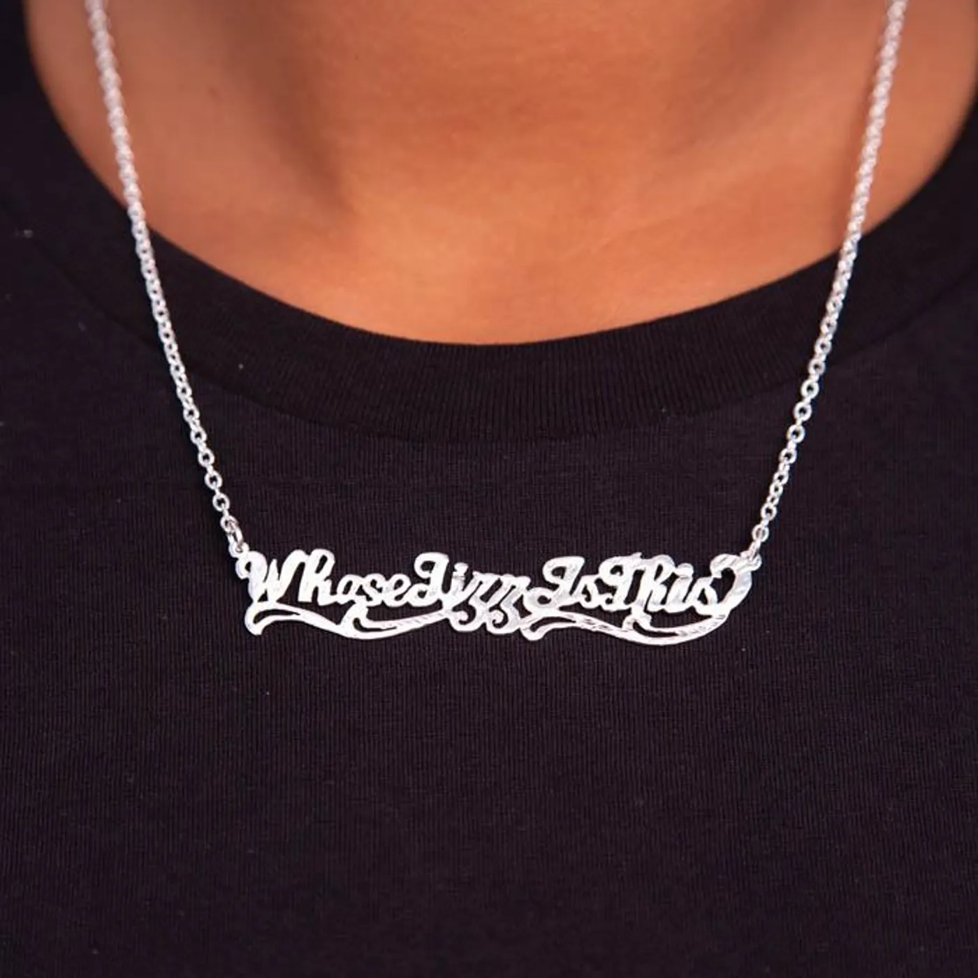 Peaches Whose Jizz Is This Necklace In Silver By Snash Jewelry