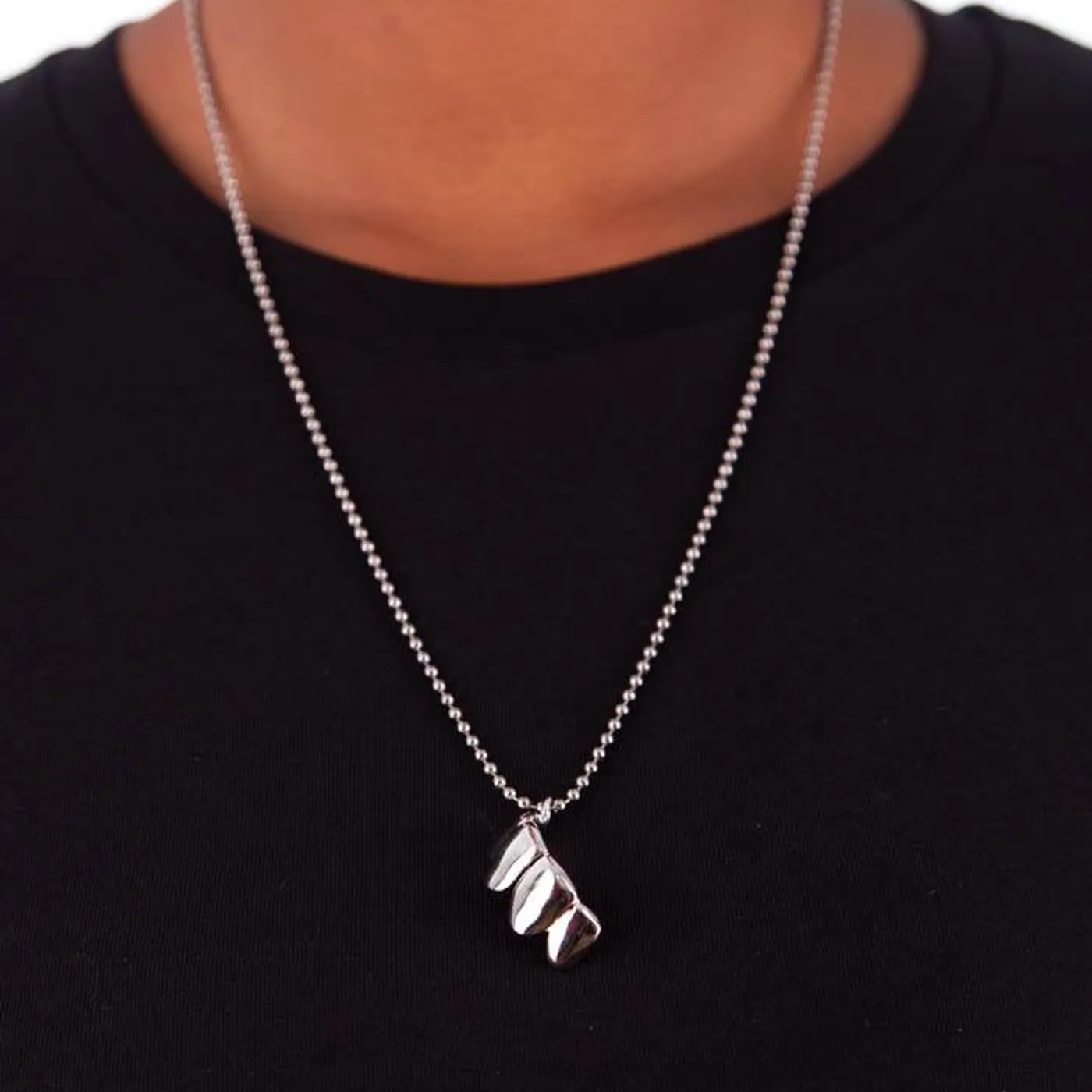 Peaches Grillz Teeth Necklace In Silver By Snash Jewelry