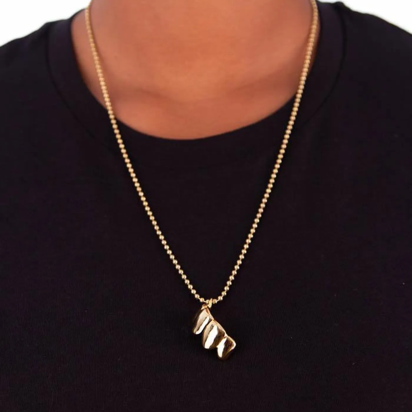 Peaches Grillz Teeth Necklace In Gold By Snash Jewelry