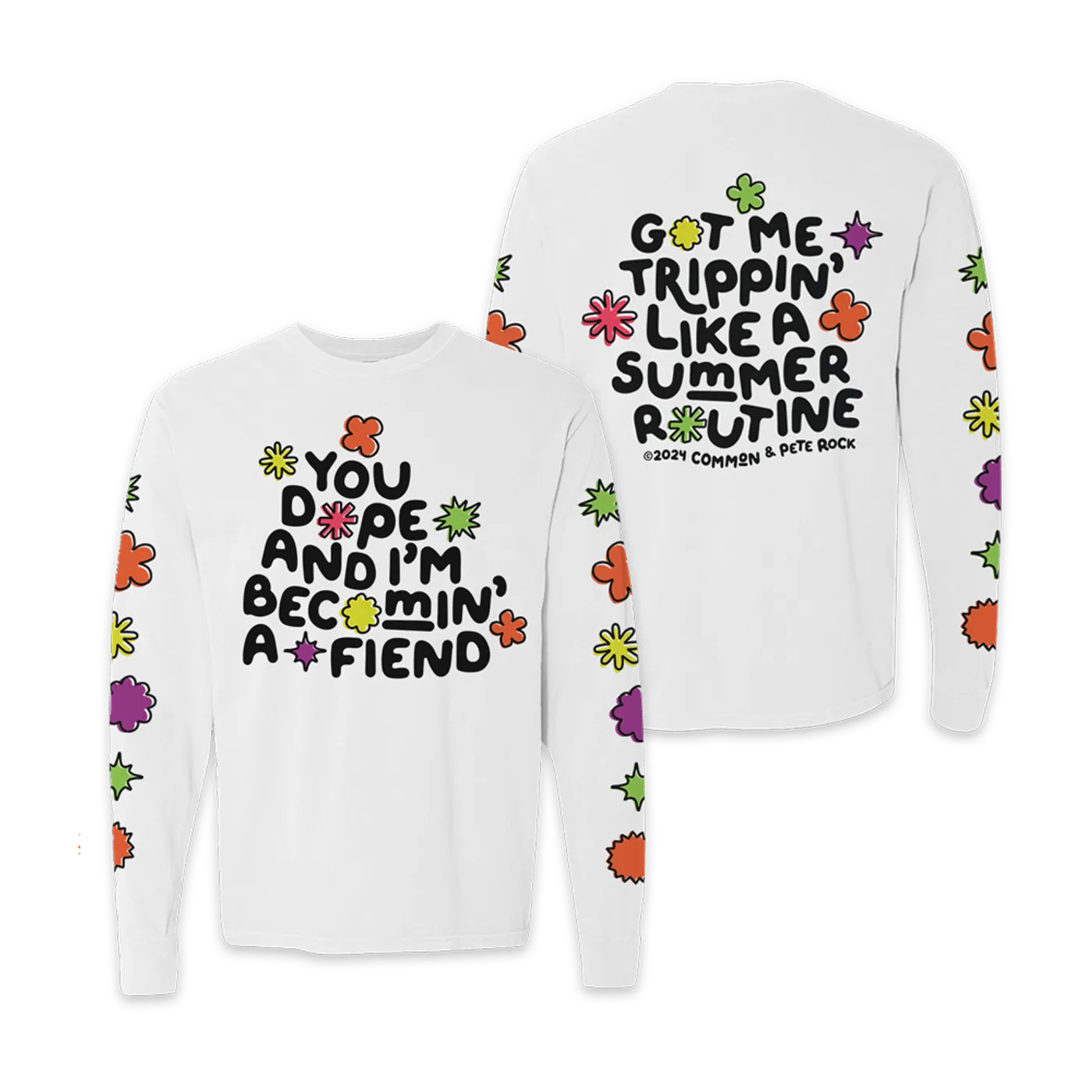 Common TRIPPIN WHITE L/S TEE