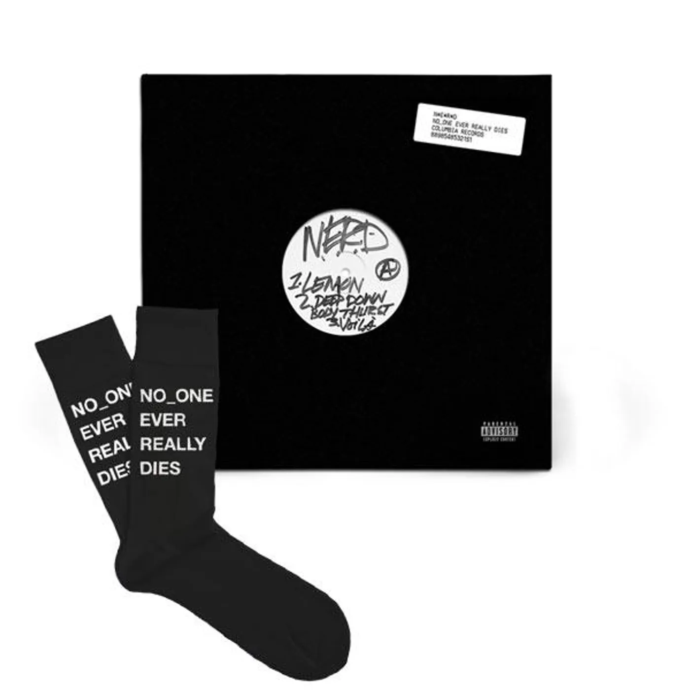 N.E.R.D NO_ONE EVER REALLY DIES + SOCKS BUNDLE