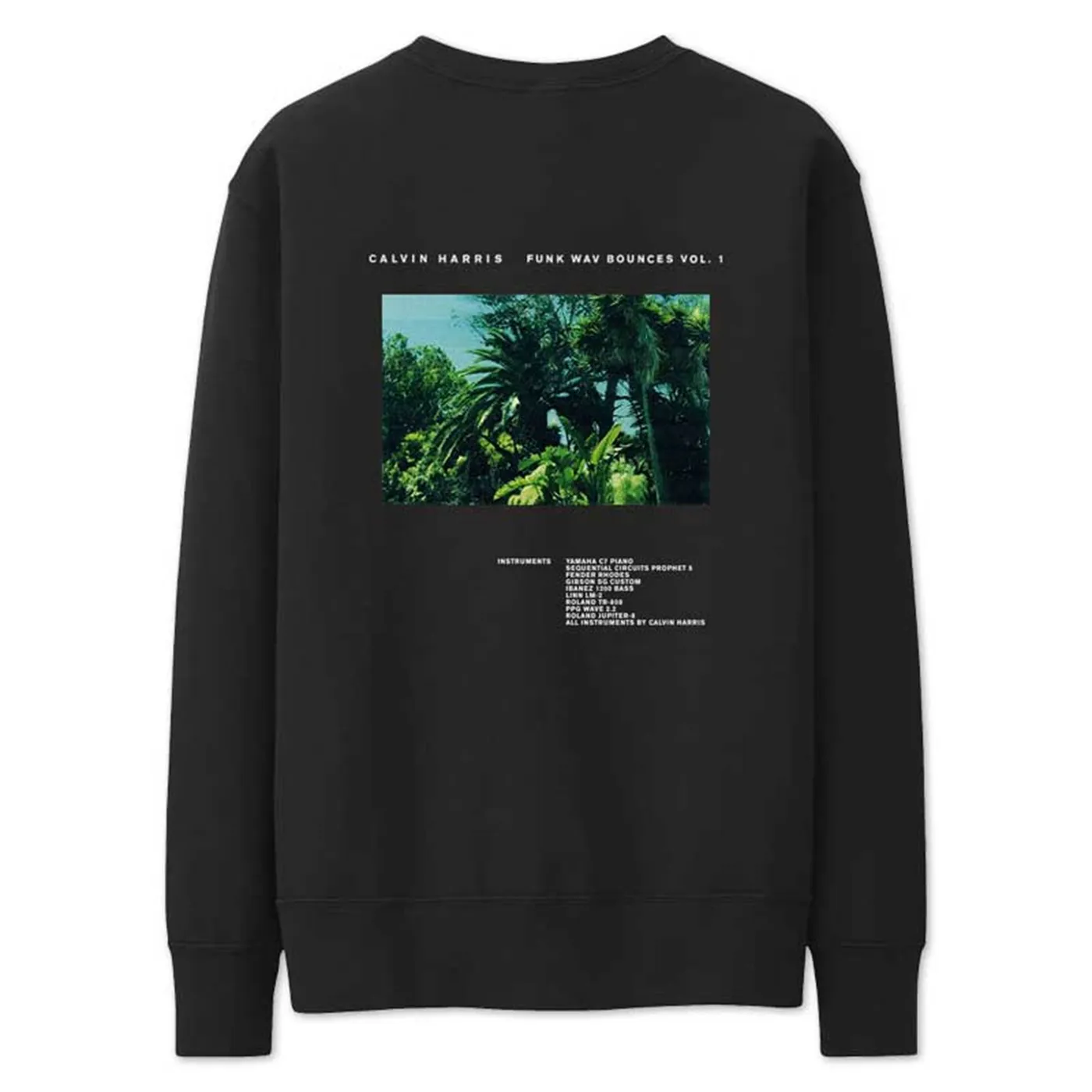 CALVIN HARRIS 'SLIDE' BLACK CREWNECK