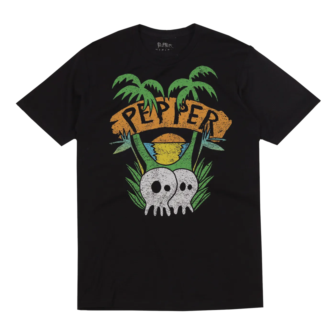 Pepper Skullconut Trees Black Tee