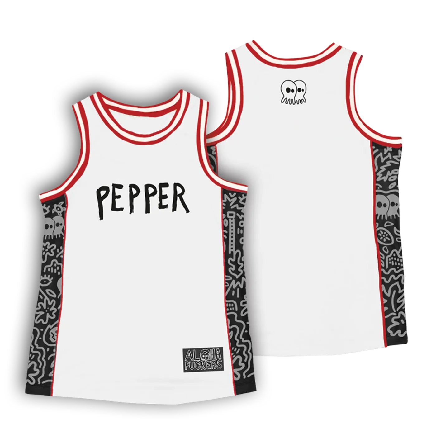 Pepper ALOHA FUCKERS WHITE JERSEY
