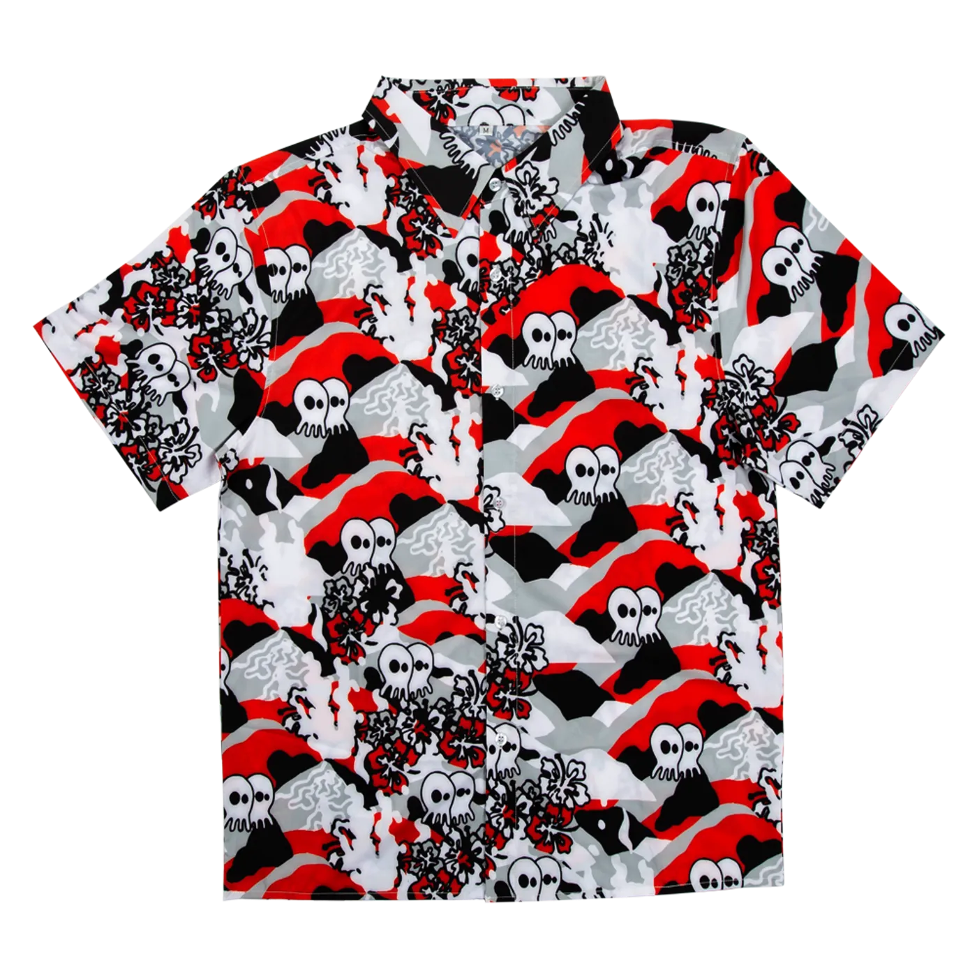 Pepper SKULLCONUT ALOHA RED BUTTON UP SHIRT