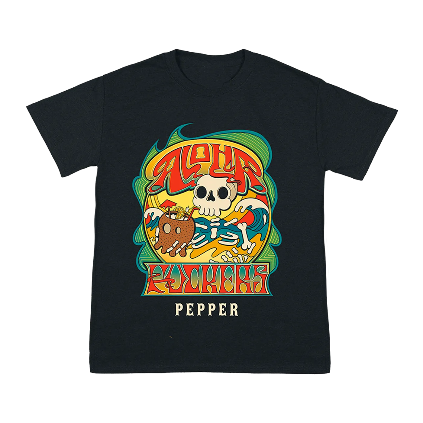Pepper 2023 Aloha Fuckers Black Tee