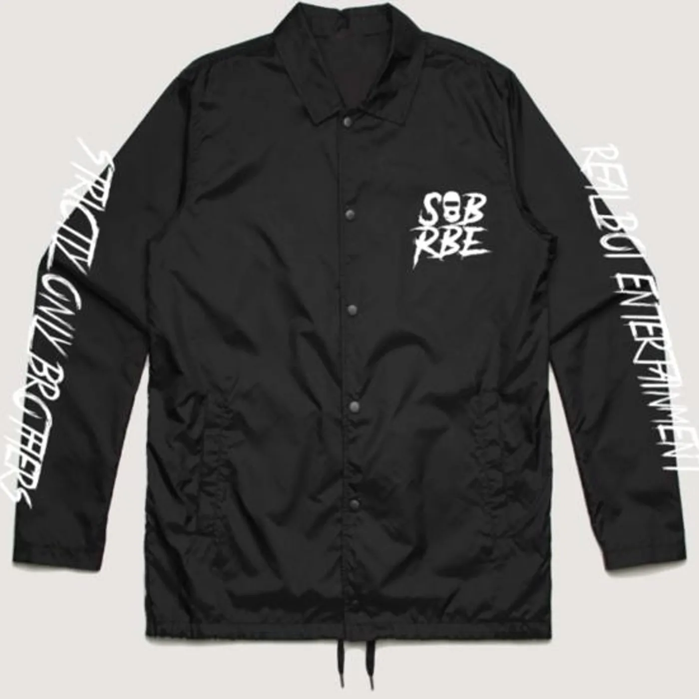 SOB X RBE LOGO COACHES JACKET - BLACK