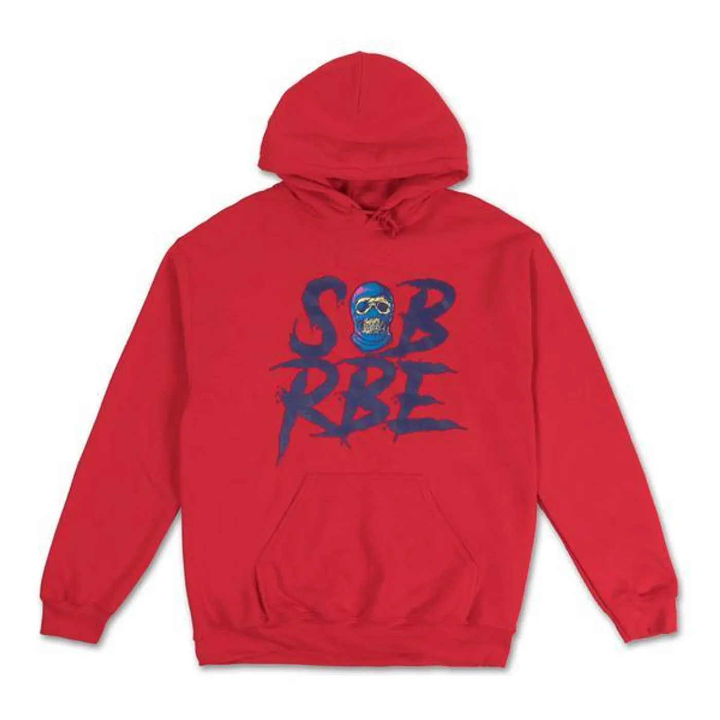 SOB X RBE SKI MASK LOGO HOODIE - RED