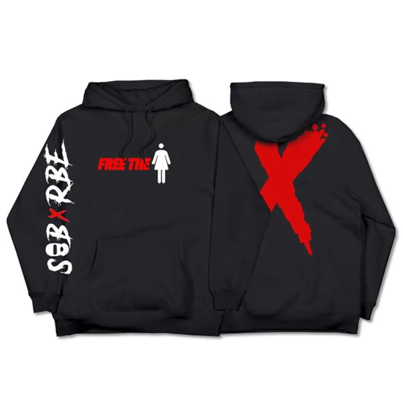 SOB X RBE FREE THE XXXXX PULLOVER HOODIE - BLACK