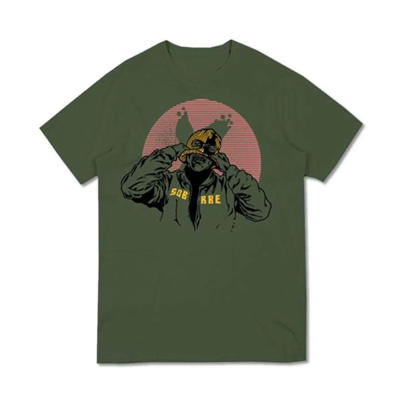 SOB X RBE BALACLAVA TEE - MILITARY GREEN