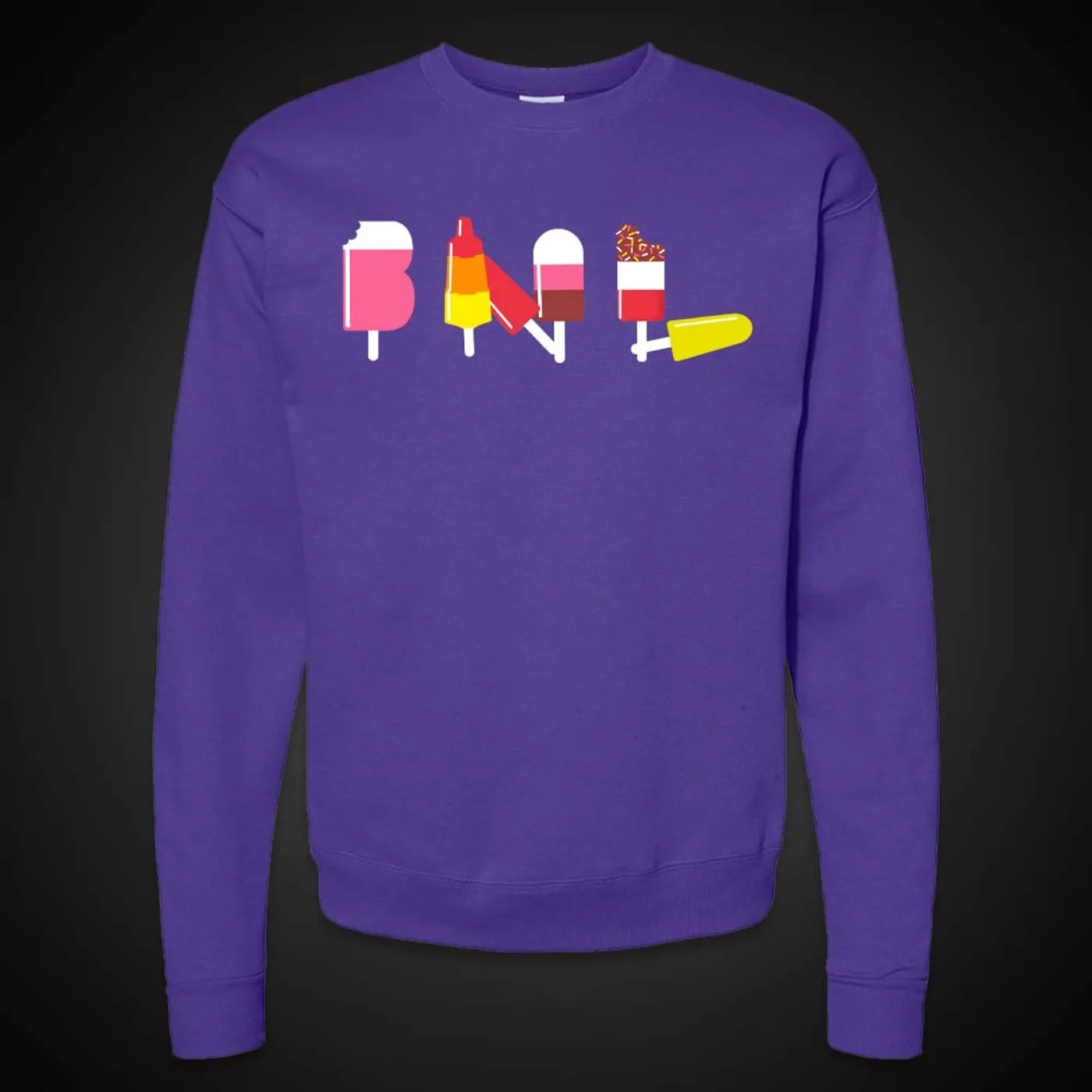 Barenaked Ladies BNL Popsicle Logo Purple Crewneck Sweatshirt