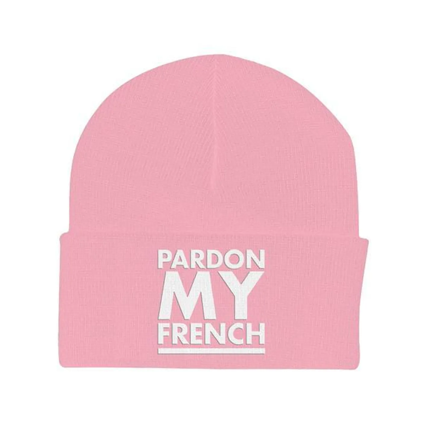 Pardon My French BEANIE PINK