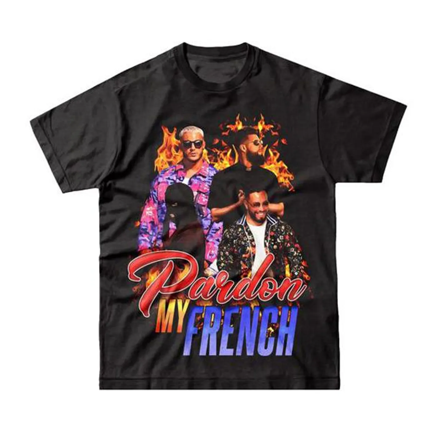 Pardon My French Black Tshirt Retro 90's Edition