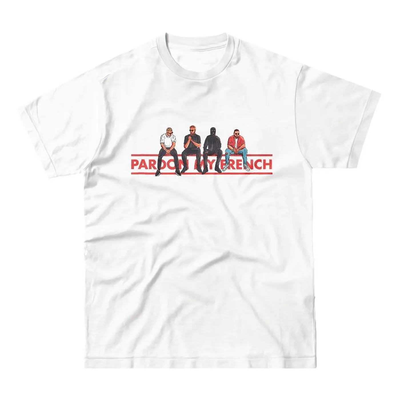 Pardon My french White Tshirt Crew Edition