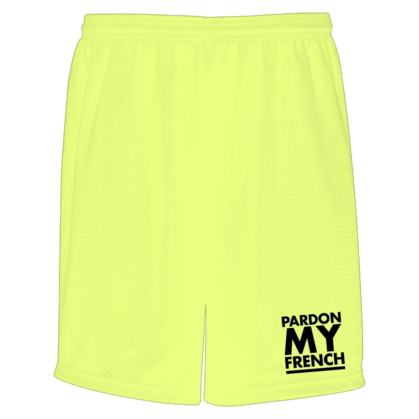 Pardon My French TRUNKS PMF CLASSIC LOGO NEON YELLOW