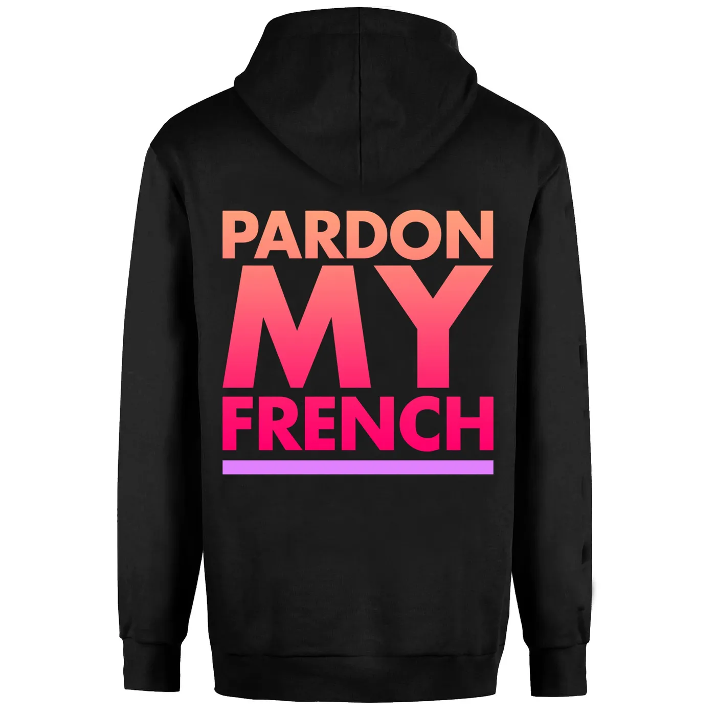 PARDON MY FRENCH SUNSET EDITION BLACK HOODIE