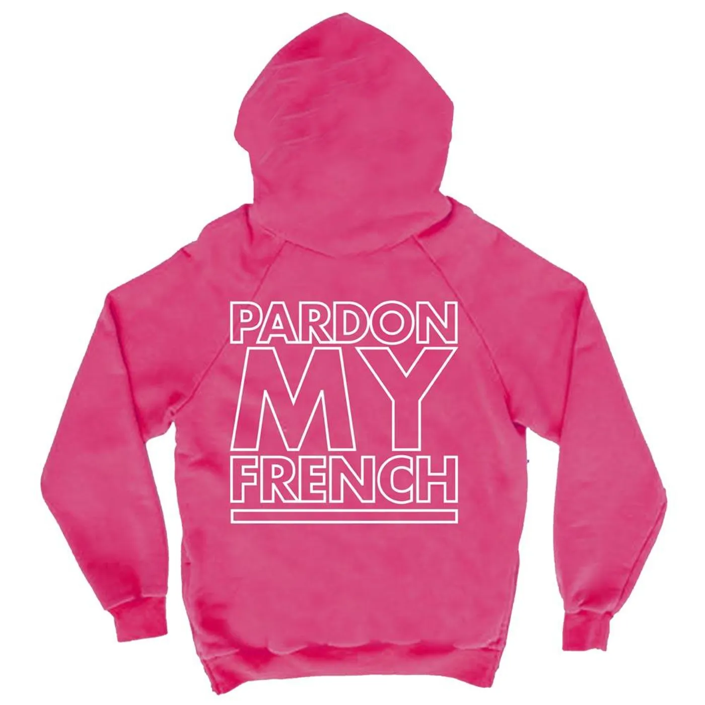 Pardon My French PMF CLASSIC LOGO PINK ZIPPED HOODIE