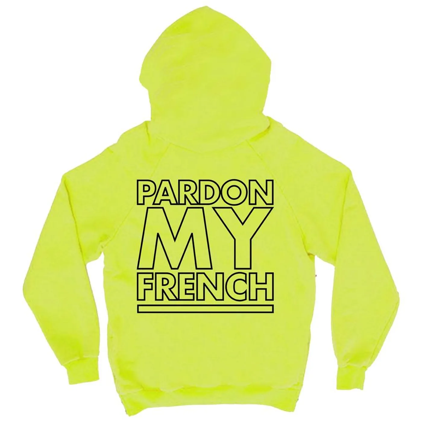 Pardon My French PMF CLASSIC LOGO YELLOW ZIPPED HOODIE