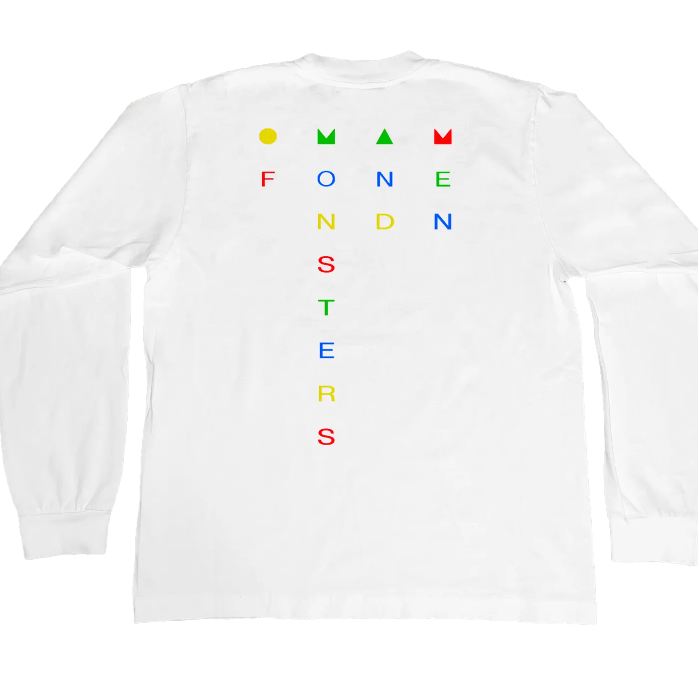 Of Monsters and Men Rainbow Logo White Long Sleeve Tee