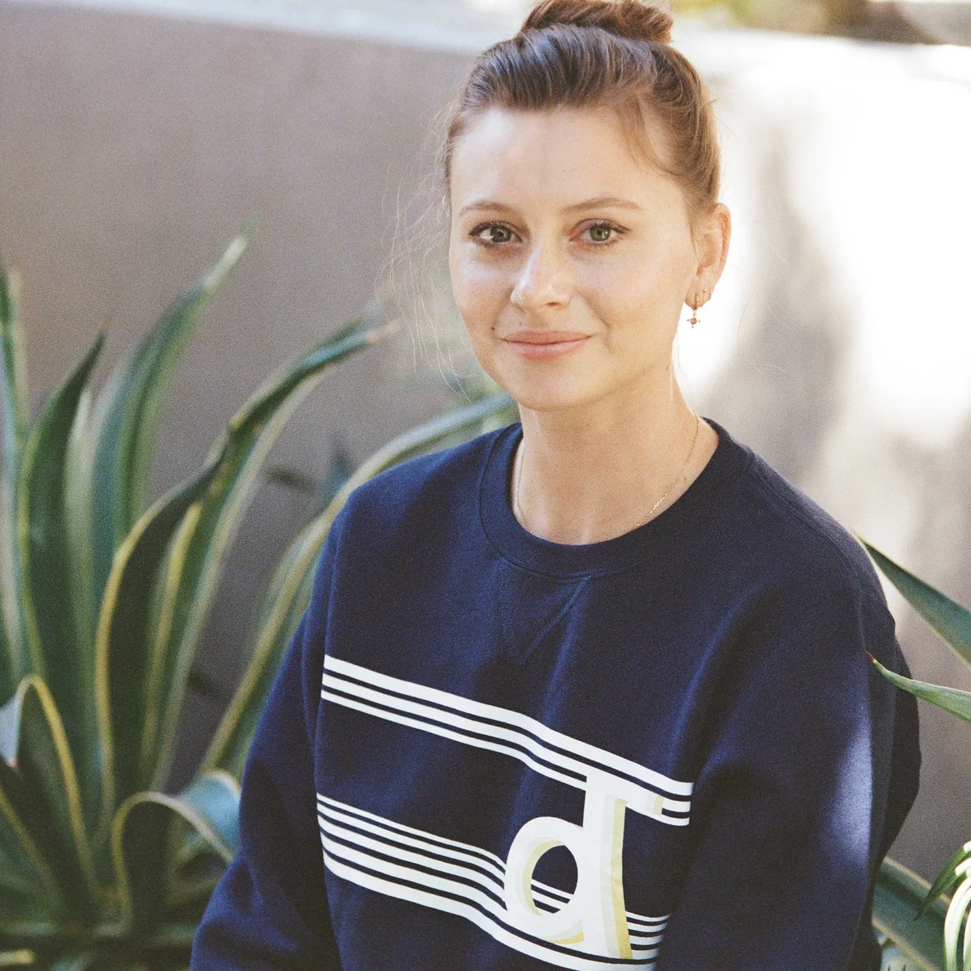 Aly & AJ 'Ampersand' Navy Crewneck Sweatshirt