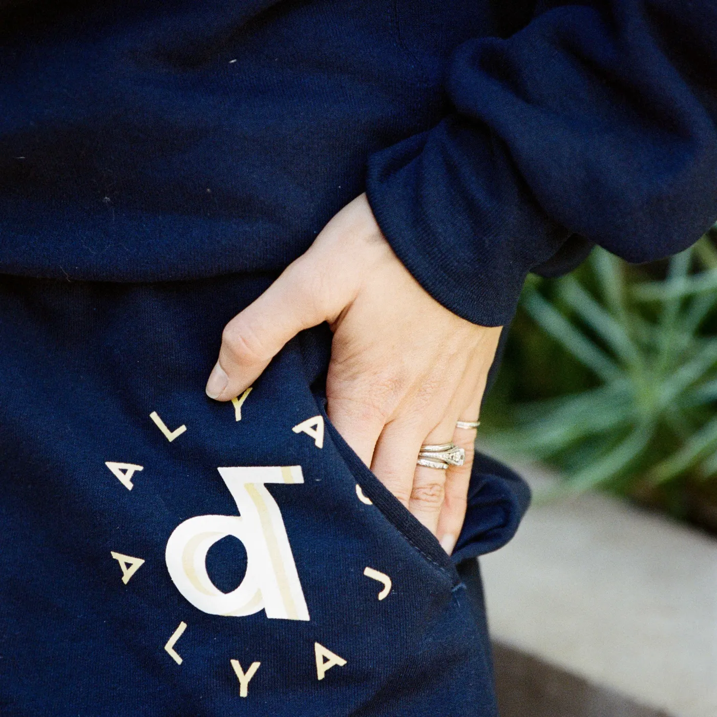 Aly & AJ 'Ampersand' Navy Sweat Pants